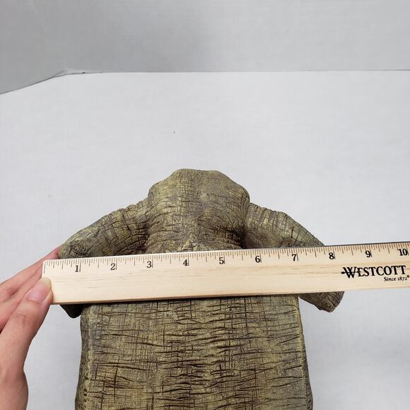 Vintage African Resin Elephant 11" Gray Plant Stand Table Statue Garden Bohemian - Picture 10 of 16